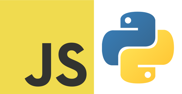 Logo de JavaScript et Python pour des hébergements de serveur